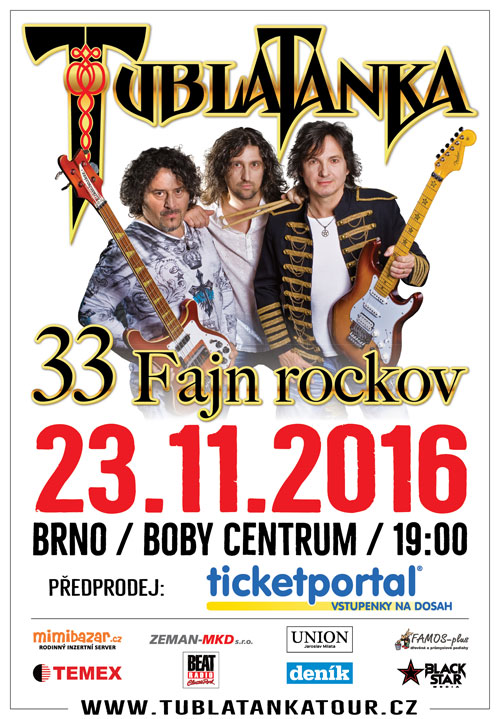 picture TUBLATANKA 33 ROCKOV TOUR 2016