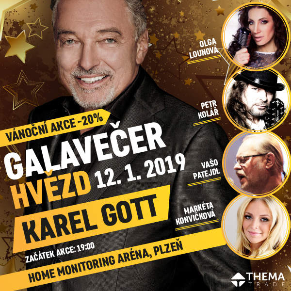 GALAVEČER HVĚZD - Karel Gott, Petr Kolář a další
