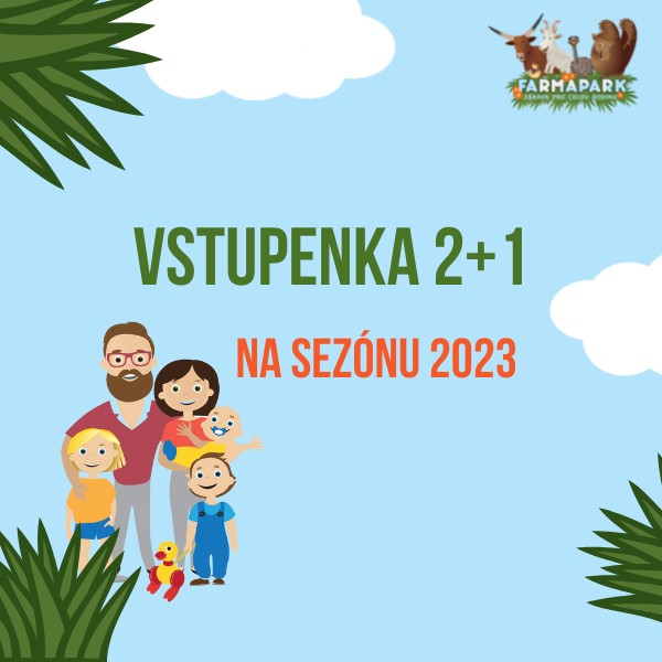 Farmapark Soběhrdy – Dárková vstupenka 2+1 (elektronická)