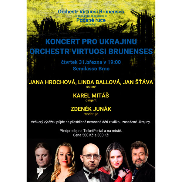 Koncert pro Ukrajinu orchestr Virtuosi Brunenses