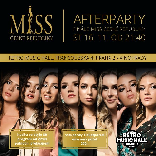 Miss České republiky 2022 - FINÁLE + AFTERPARTY