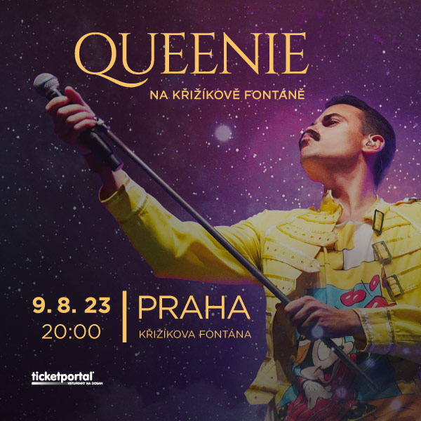 Queenie na Křižíkově fontáně