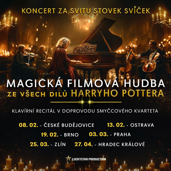 Magická Hudba HARRYHO POTTERA, KLAVÍRNÍ RECITÁL se smyčcovým kvartetem