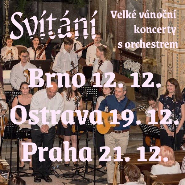 Vánoční koncert Svítání a orchestru konzervatoře Brno