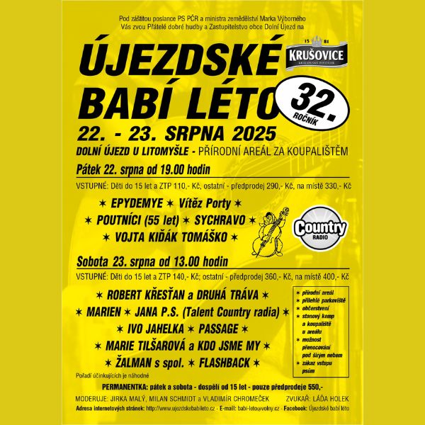 Újezdské babí léto - sobota ZTP/děti do 15 let