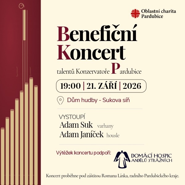 Benefiční koncert talentů Konzervatoře Pardubice