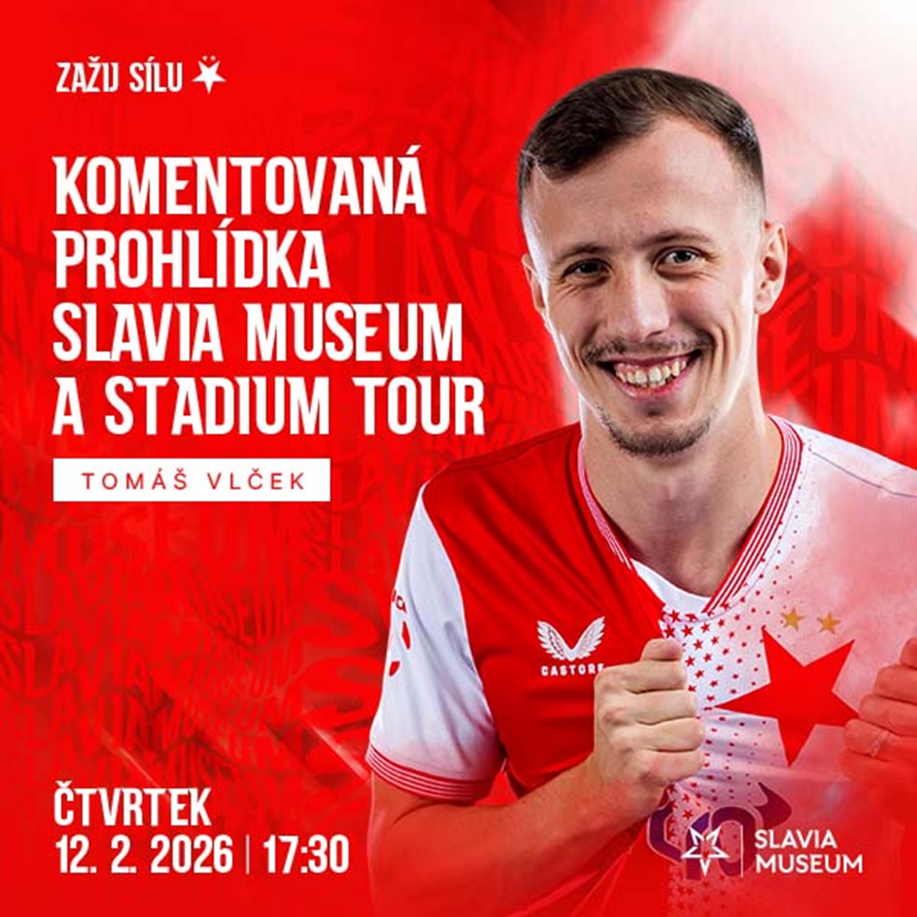 Komentovaná prohlídka Slavia Museum a Stadium Tour s Tomášem Vlčkem