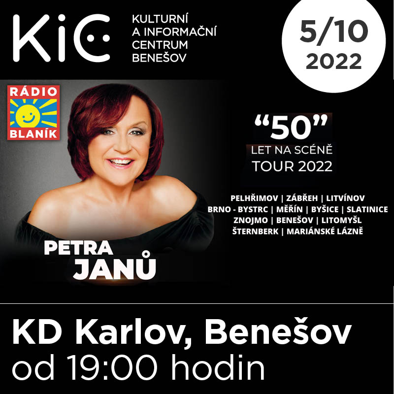 PETRA JANŮ – TOUR 2022 ”50” LET NA SCÉNĚ