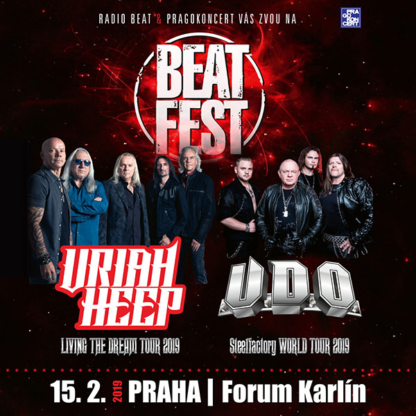 BEATFEST – URIAH HEEP (UK) & U.D.O. (DE) - koncert v Praze -Forum Karlín, Pernerova 676/51, Praha 8
