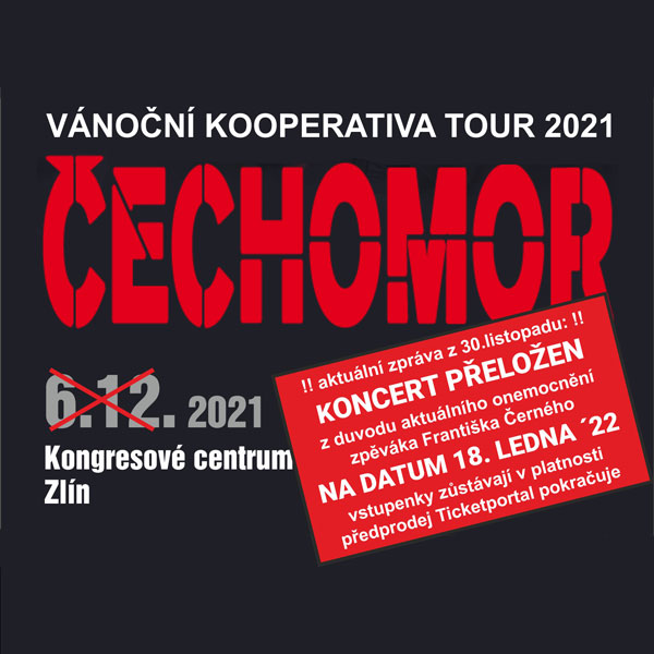 ČECHOMOR – vánoční koncert KOOPERATIVA TOUR 2020